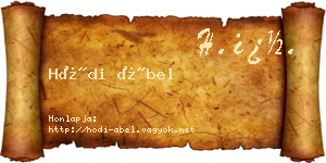 Hódi Ábel névjegykártya