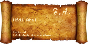 Hódi Ábel névjegykártya