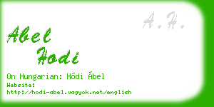 abel hodi business card